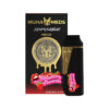 Sleek Strawberry Shortcake Muha 2g disposable vape pen with a soft pink and cream design, placed on a white background with a subtle strawberry dessert accent.